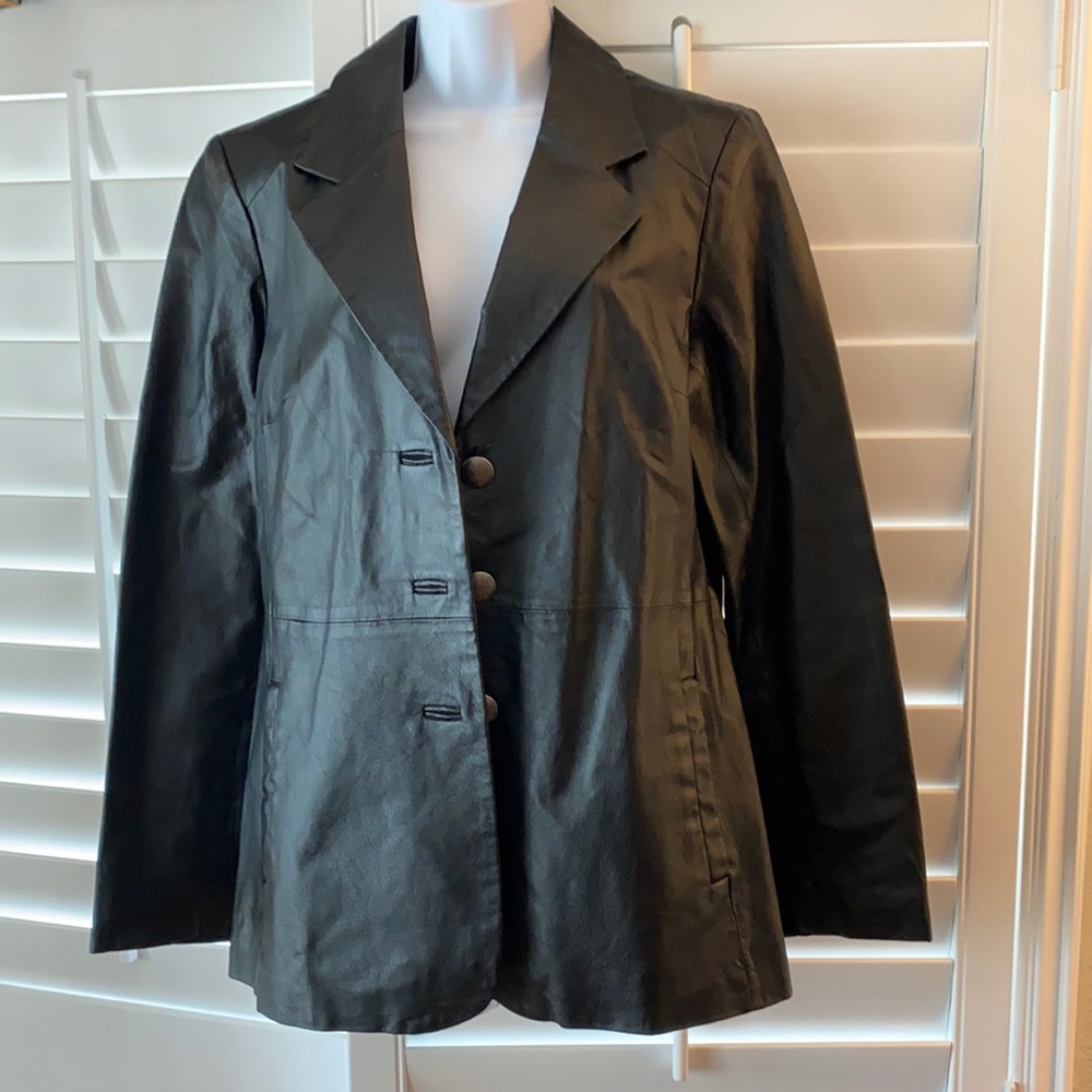 Leather blazer